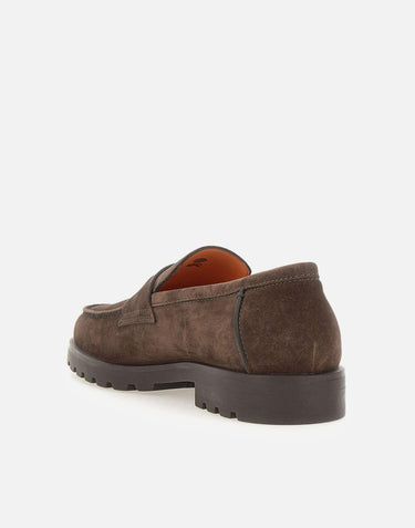 Mocassino penny in suede MGDC18610DTRBSEY T50 SANTONI 