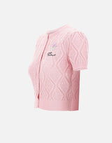 "Pointelle Knit Top" 057TP PINK SELF-PORTRAIT 