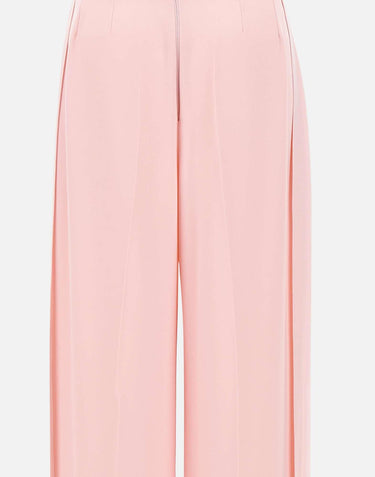 Pantaloni a gamba larga a vita alta P1358 PINK NISSA 