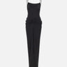 Abito lungo con drappeggi QZ011 BLACK JACQUES WEI 