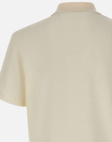 Polo in cotone e lino 50559037 118 BOSS 