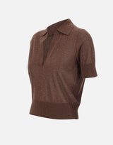 Polo con micro paillettes 390026 833 KANGRA 