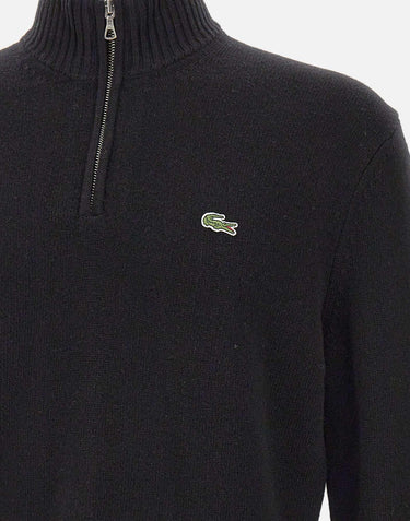 Maglione a collo alto in lana cardata con zip AH3052 031 LACOSTE 