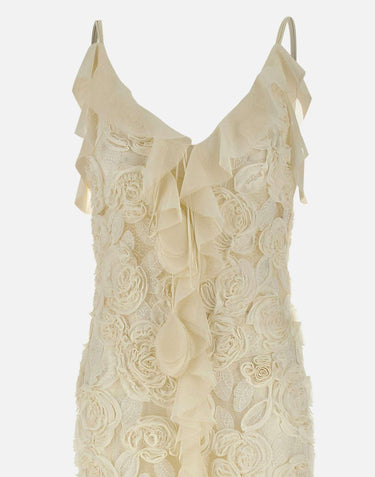 Abito "Floral Embroidery" RRS16667 CREAM NISSA 