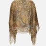 Top poncho in seta con motivo paisley animalier WRJA0027 AKG71X0826 ETRO 