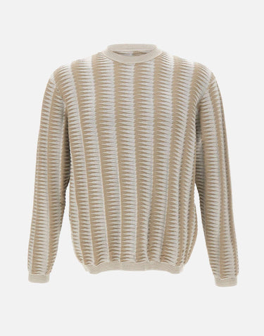 Maglione con motivo jacquard bicolore EM005525 AF25254F6050 EMPORIO ARMANI 