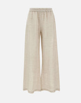 Pantaloni in lino W01281081 LTBROWN MAURIZIO MYKONOS 