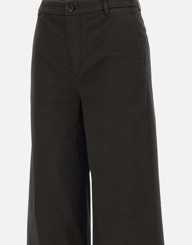 Pantaloni "Olimpia" in gabardina di cotone OLIMPIA BLACK TRUE AVENUE 