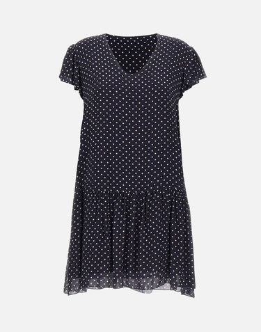 Abito a pois in crepe di viscose RPJCF025 3003 KAOS 