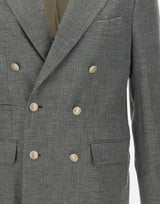 Blazer doppio petto in misto lino M75GIAE01 TES0K02422N ELEVENTY 