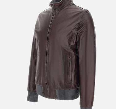 Giacca in pelle "12 Bomber Reversibile Fibula" 12BOMBER FIBULABORDO VOLFAGLI 