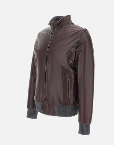 Giacca in pelle "12 Bomber Reversibile Fibula" 12BOMBER FIBULABORDO VOLFAGLI 
