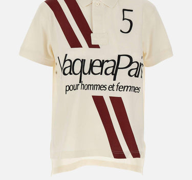 Polo con stampa VAQ11T004 OFFWHITE VAQUERA 