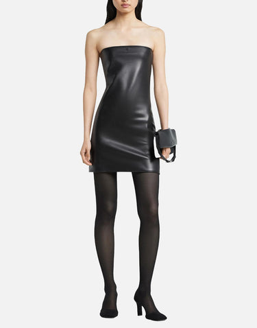 "Bustier lingerie dress" 425JRO749PU0049 BLACK COURREGES 