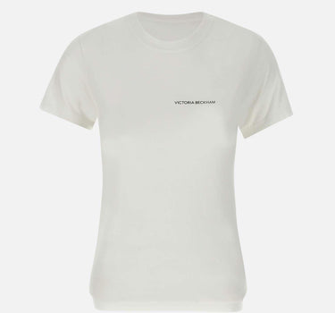 "Fitted Shrunken Logo"<BR/><BR/> 1424JTS005890A WHITE VICTORIA BECKHAM 