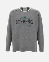 Maglia in lana, cashmere e viscosa A0187469 8993 ICEBERG 