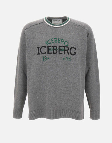 Maglia in lana, cashmere e viscosa A0187469 8993 ICEBERG 