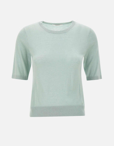 Maglia in misto seta a maniche corte 199021 239 KANGRA 
