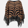 Poncho zebrato con frange 2F5053M0300 09Z83 LIU-JO 