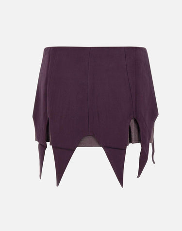 Minigonna in viscosa F24N0705 EGGPLANT AVAVAV 