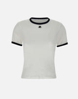 T-shirt "Signature contrast" VESJTS017JS0070 HERWHITEBLK COURREGES 