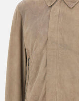Giacca in pelle scamosciata GU26S24098CMAK GREY GIORGIO BRATO 