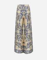 Pantaloni con stampa foulard CA6230TS555 P9652 LIU-JO 