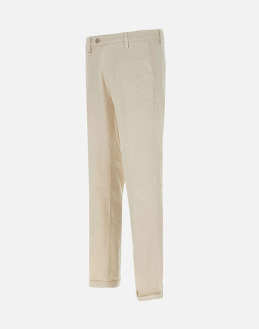 Pantalone "Mucha"  in cotone e lino P24910LS 7F1390004 RE-HASH 