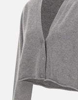Cardigan cropped in misto lana e cashmere F5LAWOCA369 100 LANEUS 