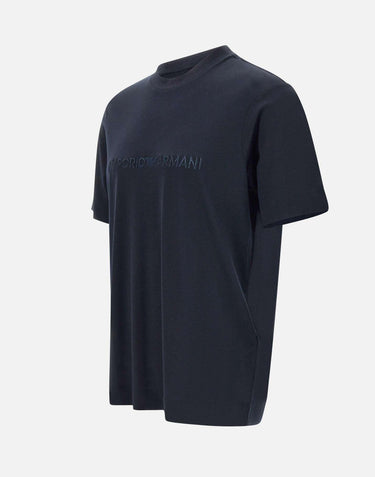 T-shirt  in cotone e lyocell EM001070 AF13747UB118 EMPORIO ARMANI 