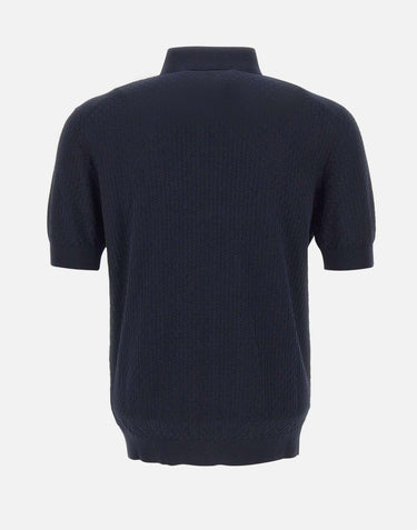 Polo in cotone a punto quadretto PL1MC CR14Q890 FILIPPO DE LAURENTIIS 