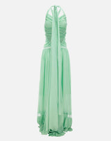 Abito lungo in georgette con arricciatura 2A746A N0477 BLUMARINE 