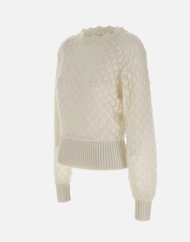 Maglia a punto pizzo 2M639A N0102 BLUMARINE 