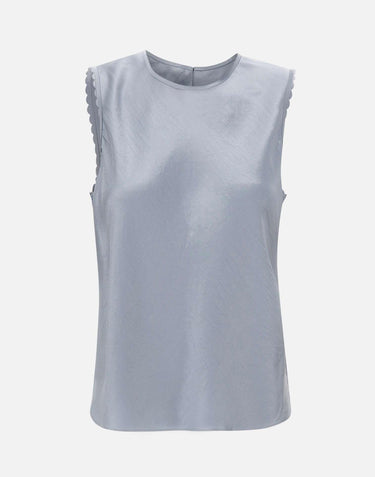 Top satinato con dettaglio smerlato V172013205 431LTL VINCE. 