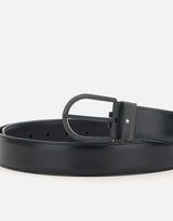Cintura "Horseshoe Pin Buckle" in pelle 199650 BLK MONTBLANC 