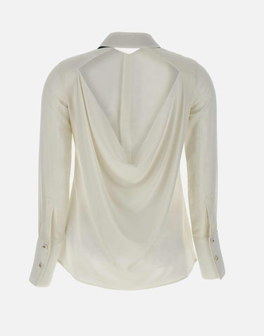 Camicia " Daily" in georgette con cravattino CA10952E2 360 ELISABETTA FRANCHI 