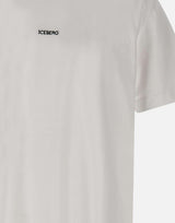 T-shirt con logo ricamato e stampa sul retro F0256325 1101 ICEBERG 