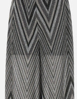 Pantalone a fantasia in lurex grigio RPJMA016 0001 KAOS 