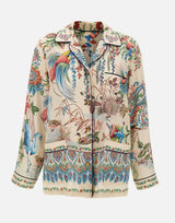 Camicia in twill con stampa flora e fauna WRIA0100 99SPSI4X0802 ETRO 