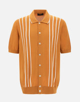 Camicia in maglia con intarsio a righe 59135 18066338 GRAN SASSO 