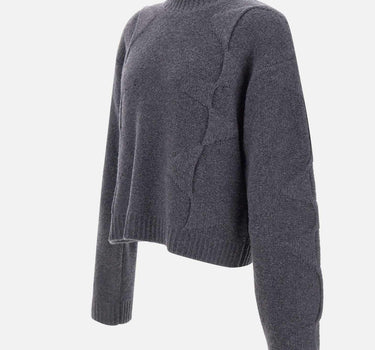 Maglia "Cropped Spiral Knit" M07063 DGY05 HELIOT EMIL 