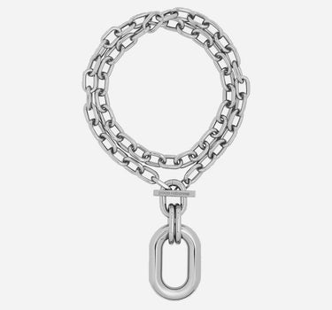 Collana  in ottone finitura argento 20HBB0088MET077 P040 RABANNE 