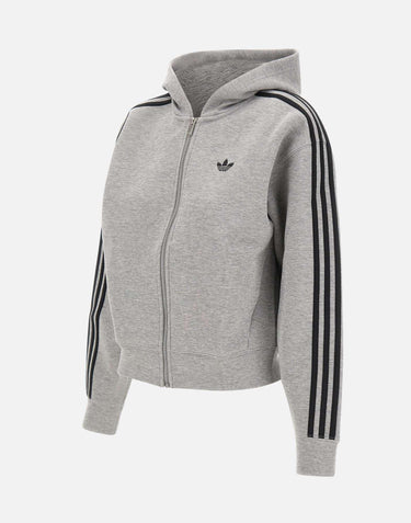 "Adicolor 3-Stripes Spacer Full-Zip Hoodie" JY2620 GREY ADIDAS 