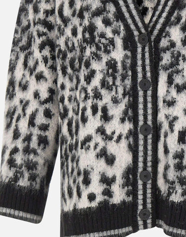 Cardigan in maglia jacquard maculato RIJFP005 0001 KAOS 