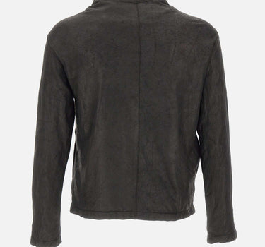 Giacca in pelle GU26F26099VBRUSH NERO GIORGIO BRATO 