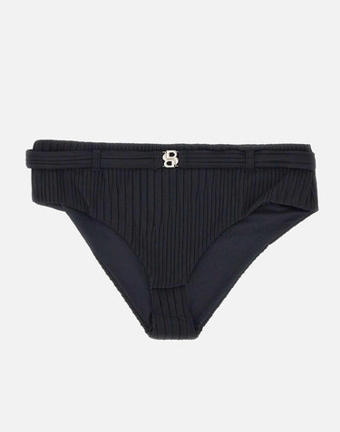 Slip bikini plissé con monogramma Double B 50561326 001 BOSS 