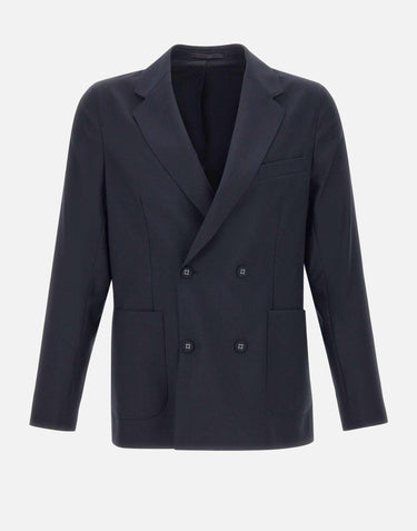 Blazer "Leon cotton Seersucker" S25MTLG403R DARKNAVY OFFICINE GENERALE 