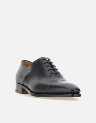 Stringate "F.J Lav. GY" in pelle 765NERO CU08 DUCA DEGLI ABRUZZI 