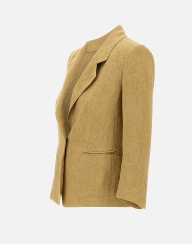 Blazer aderente in lino delavé 2613041092200 003 MARELLA 