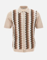 Camicia in maglia jacquard chevron 43194 20747010 GRAN SASSO 